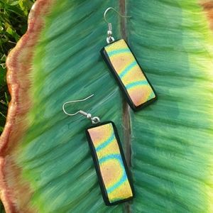 🦚 Unique Boho Handmade Art Earrings